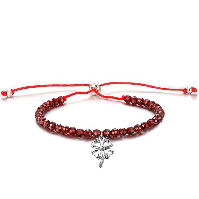 granatovy-naramok-so-striebornym-stvorlistkom