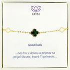 Zlatý náramok Good luck