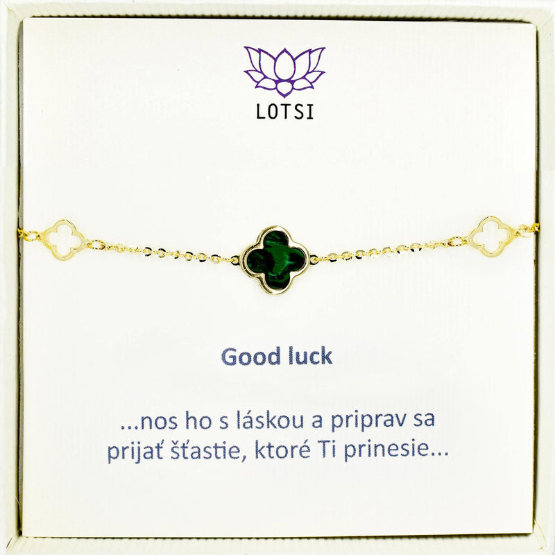 Zlatý náramok Good luck
