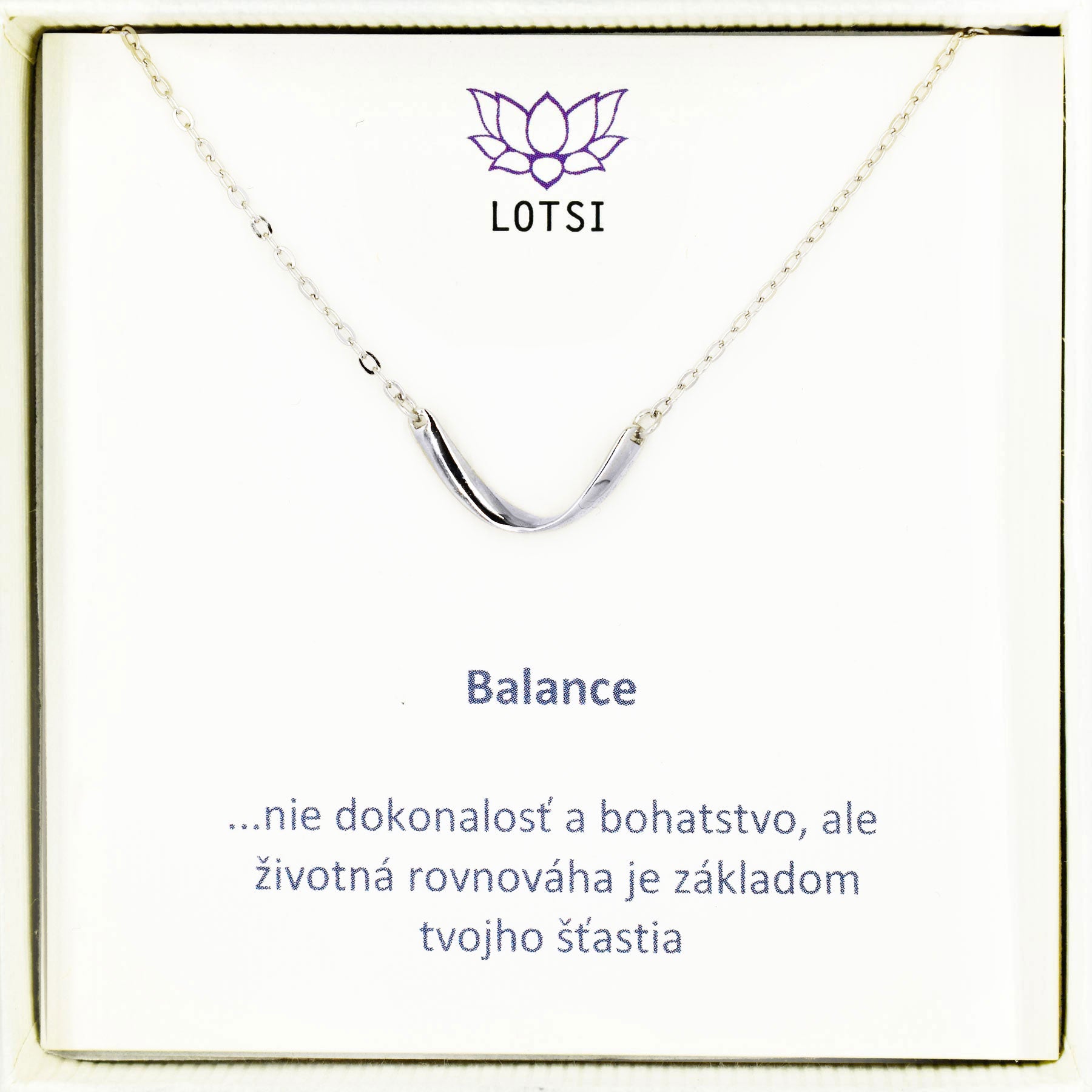 Strieborná retiazka Balance