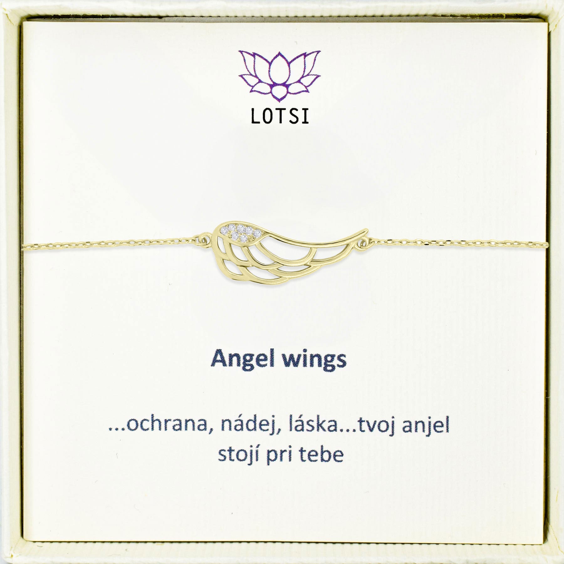 Strieborný náramok Angel wings