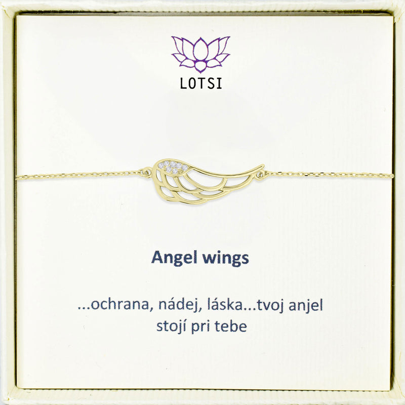 Strieborný náramok Angel wings