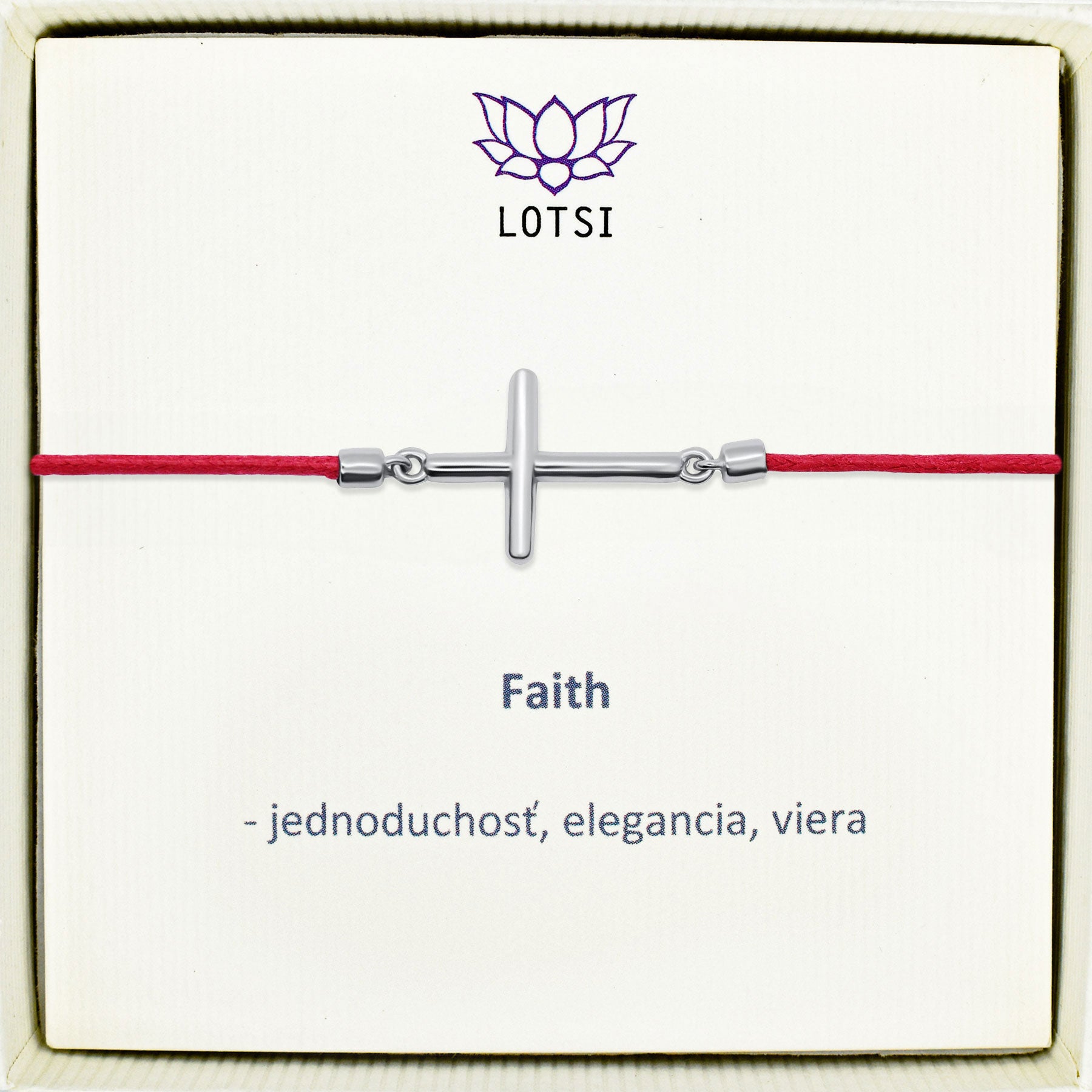 Strieborný náramok Faith