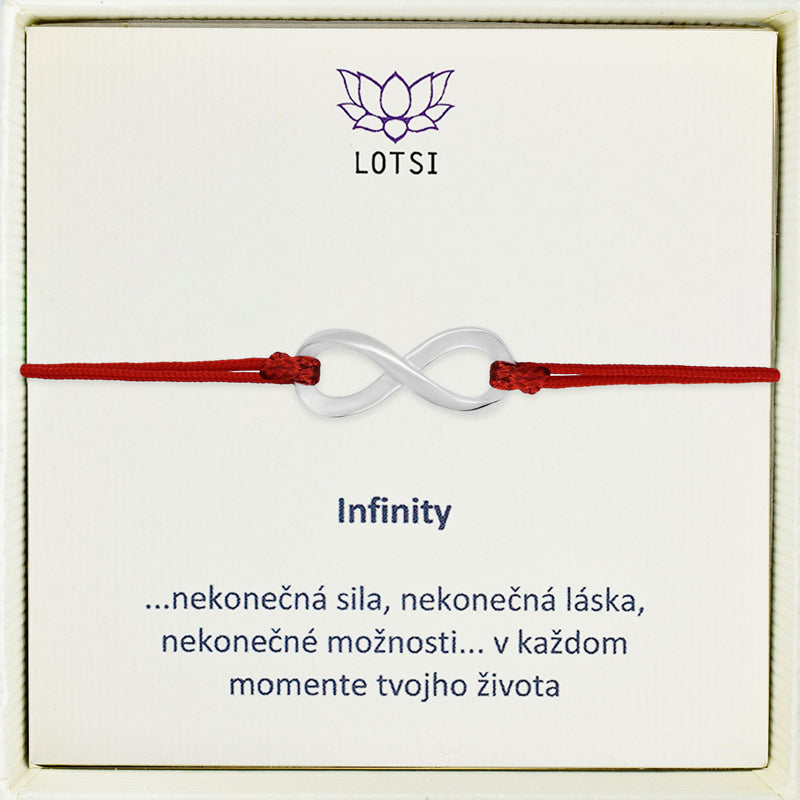 Strieborný náramok Infinity