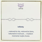 Strieborný náramok Infinity