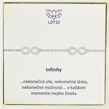 Strieborný náramok Infinity
