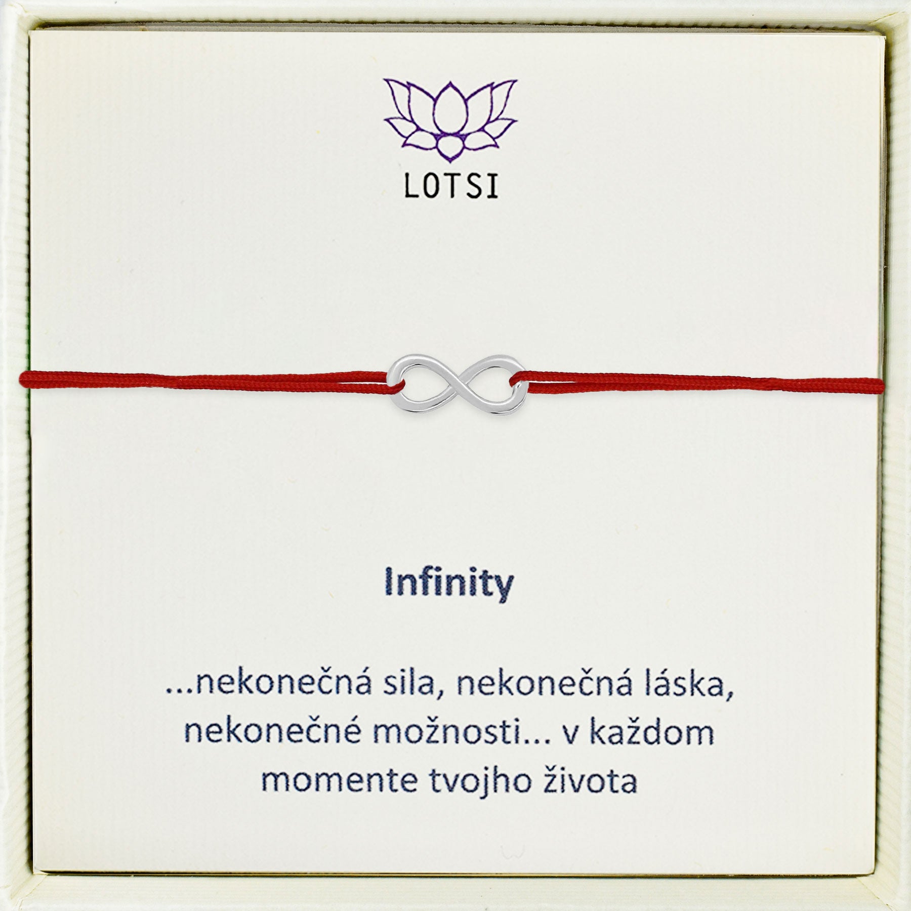 Strieborný náramok Infinity