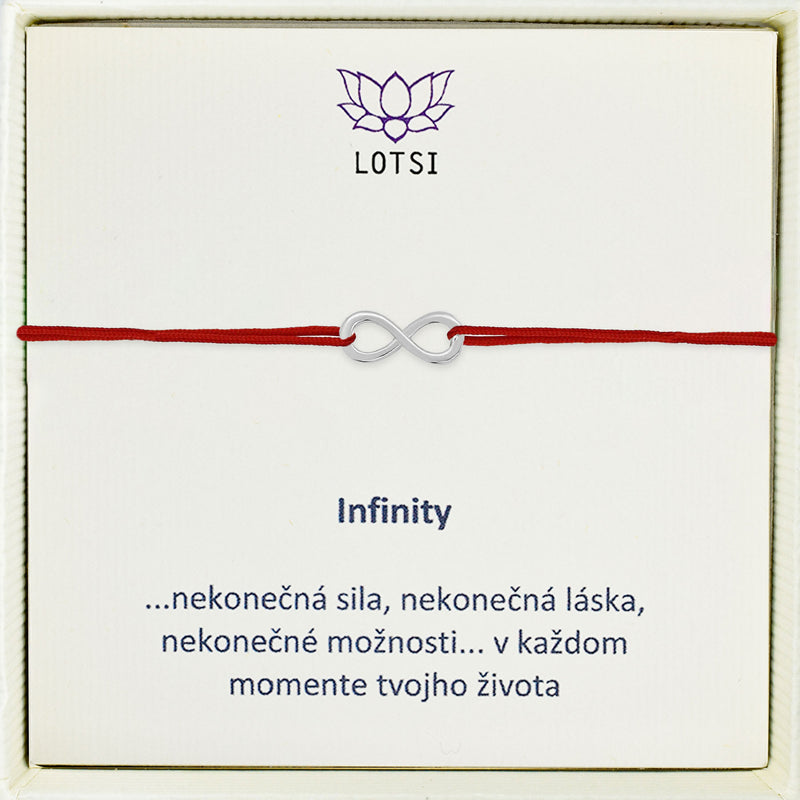 Strieborný náramok Infinity