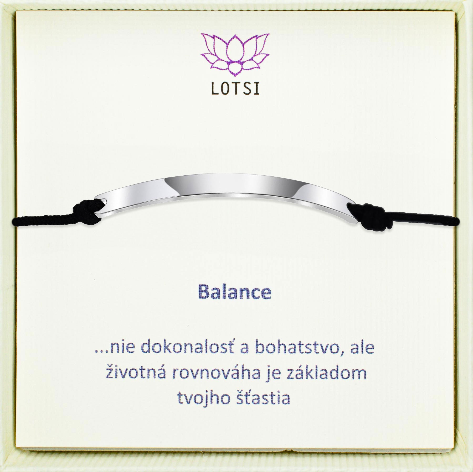 Strieborný náramok Balance