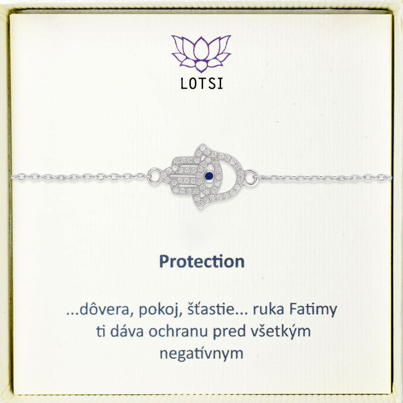 Strieborný náramok Protection