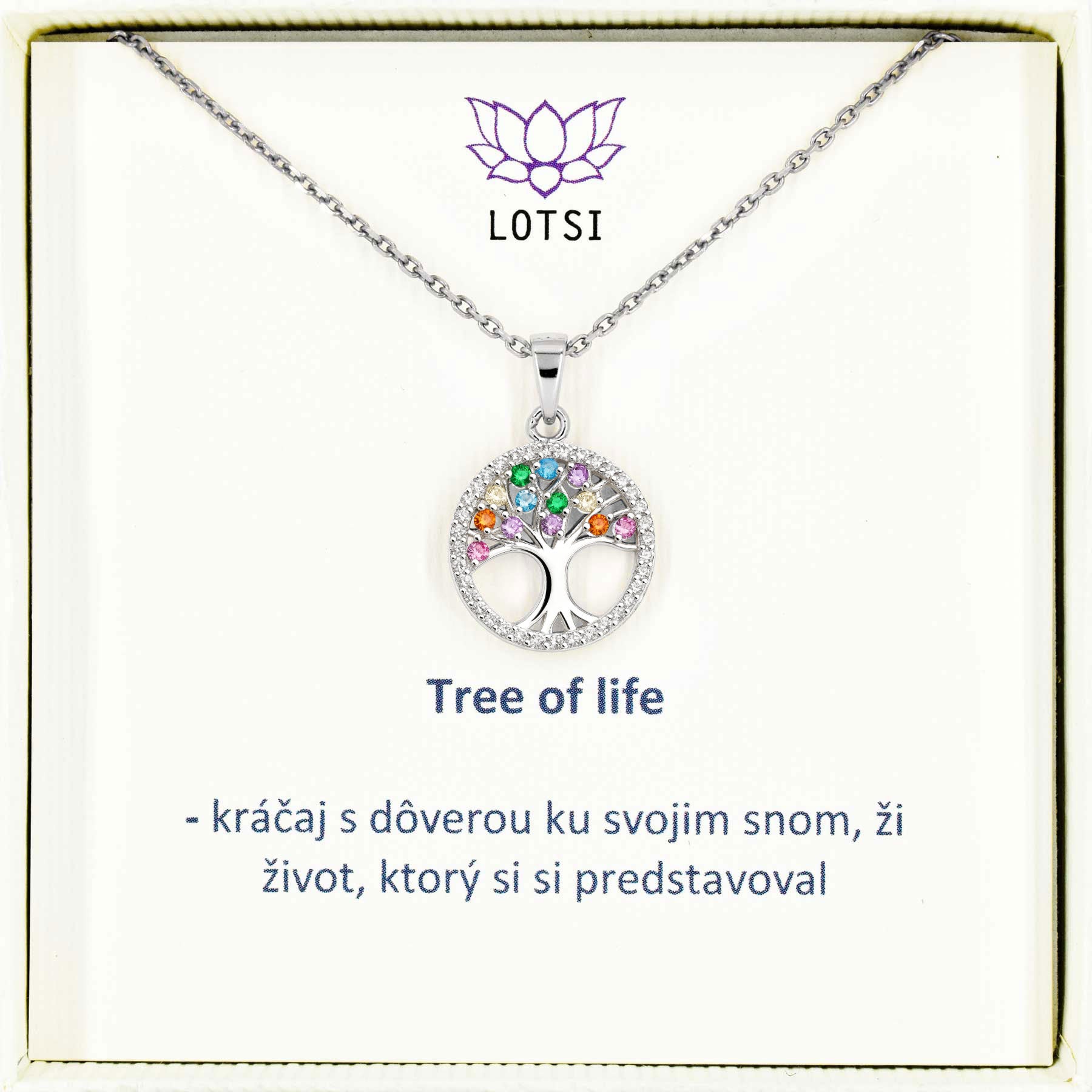 Strieborná retiazka Tree of life