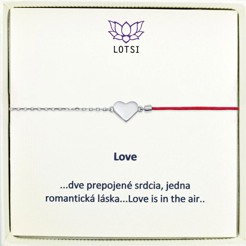 Strieborný náramok Love