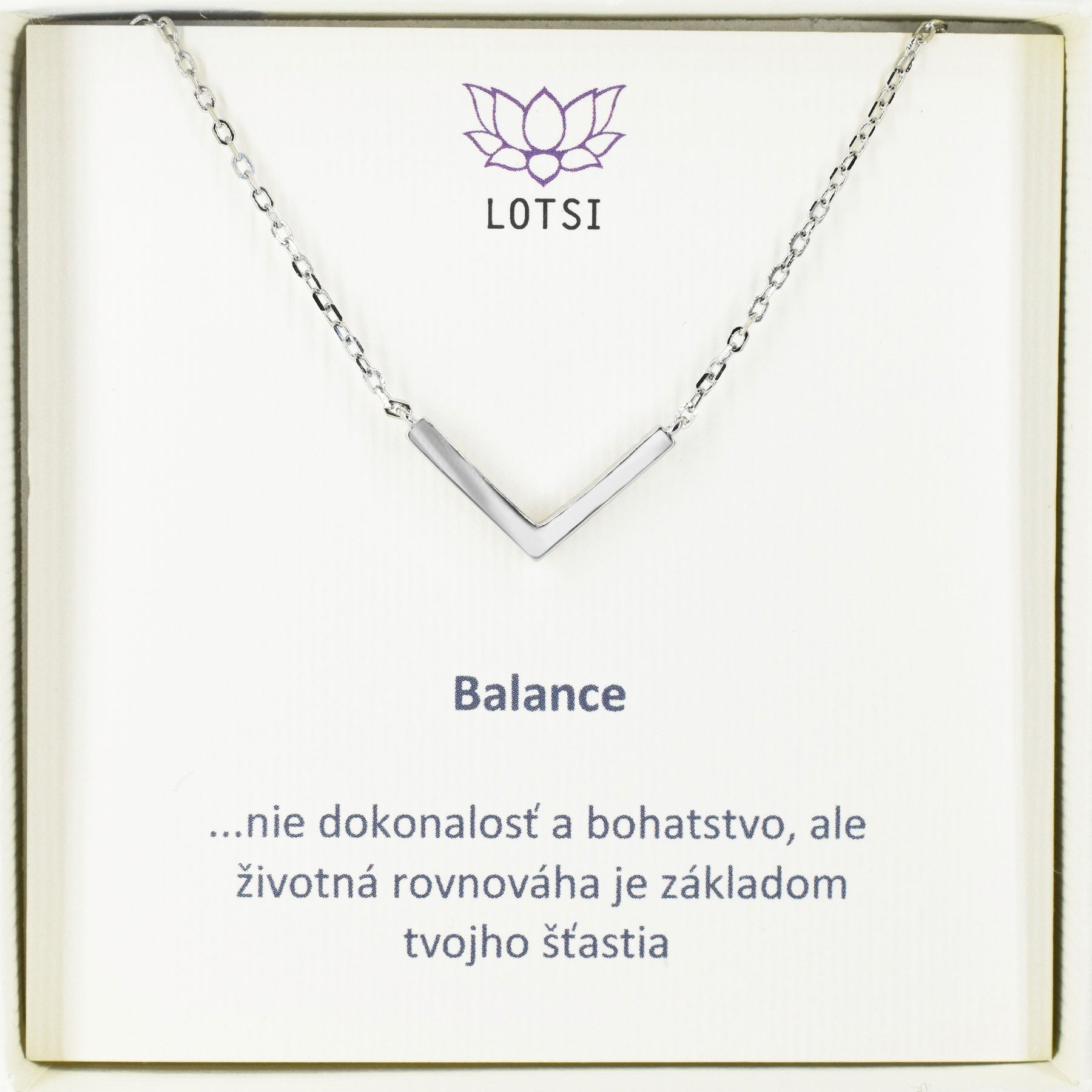 Strieborná retiazka Balance