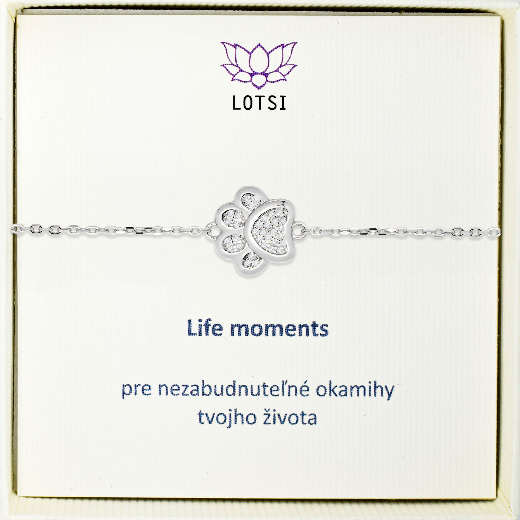 Strieborný náramok Life moments