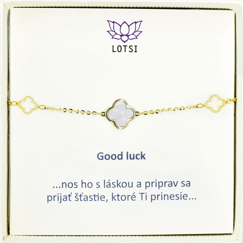 Zlatý náramok Good luck