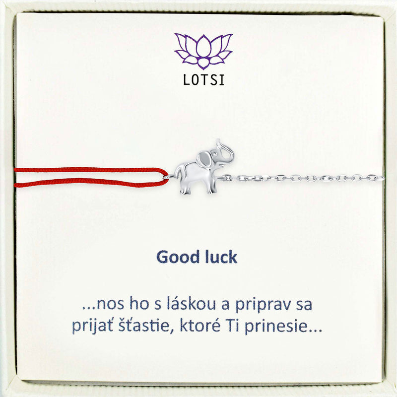 Strieborný náramok Good luck