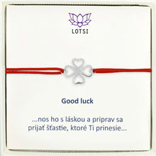 Strieborný náramok Good luck