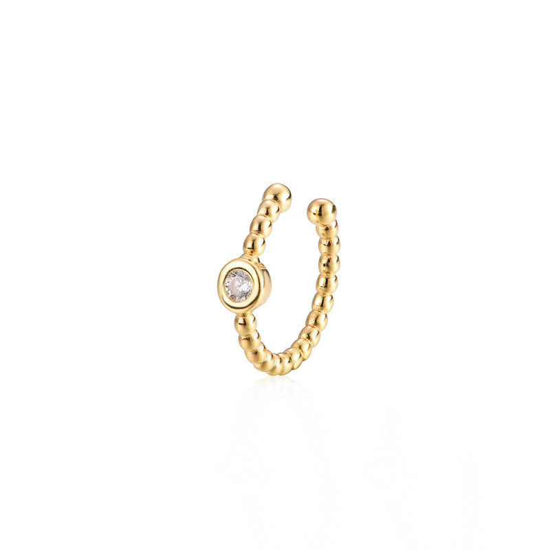 Strieborná náušnica "cuff"