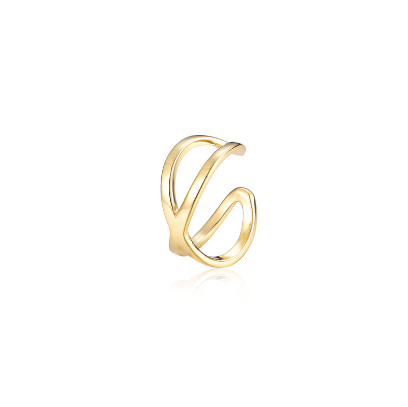 Strieborná náušnica "cuff"