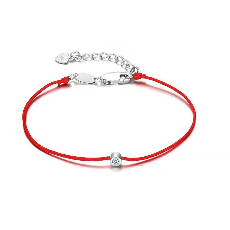 Strieborný náramok s diamantom