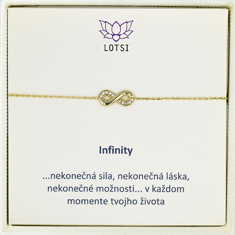 Zlatý náramok Infinity gold