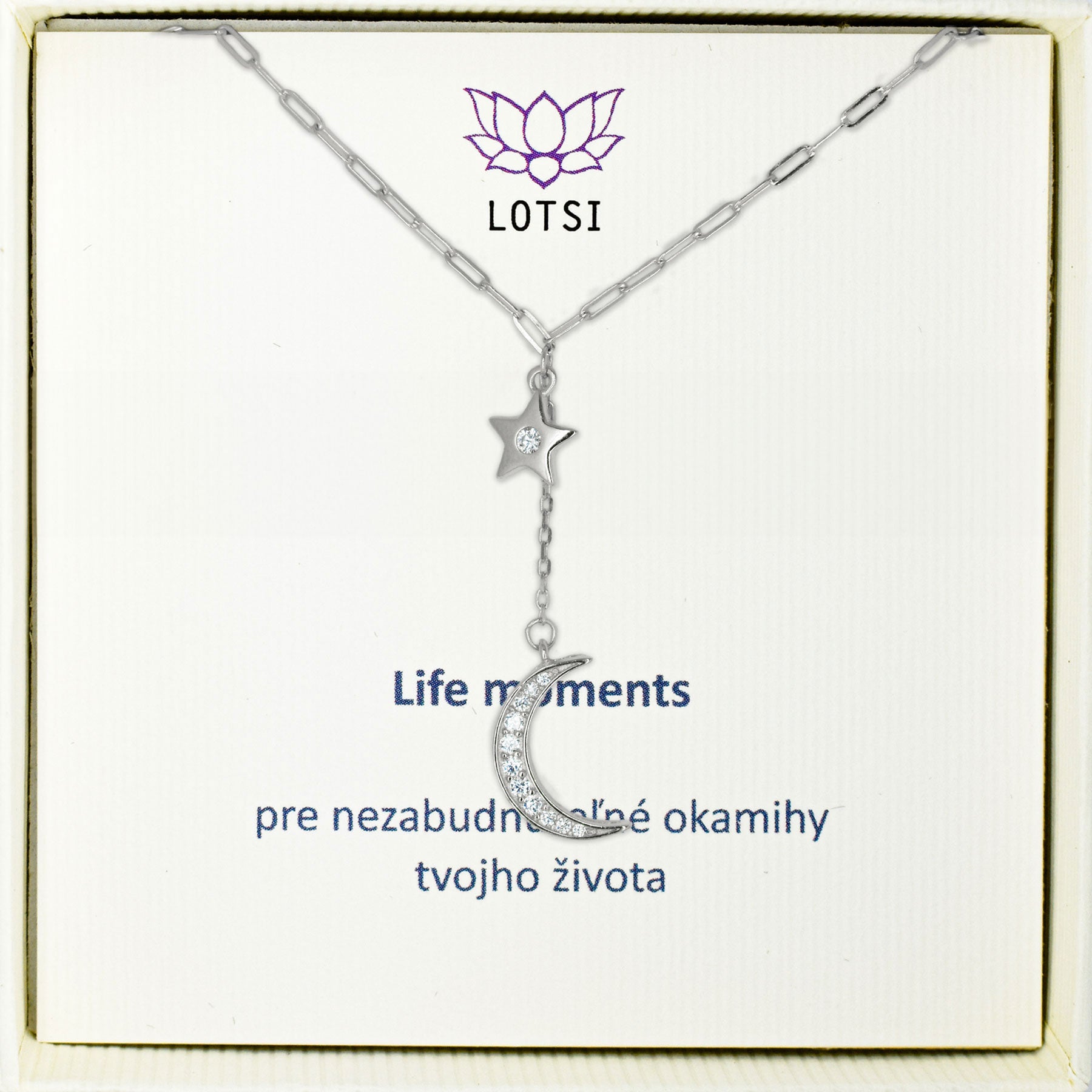 Strieborná retiazka Life moments