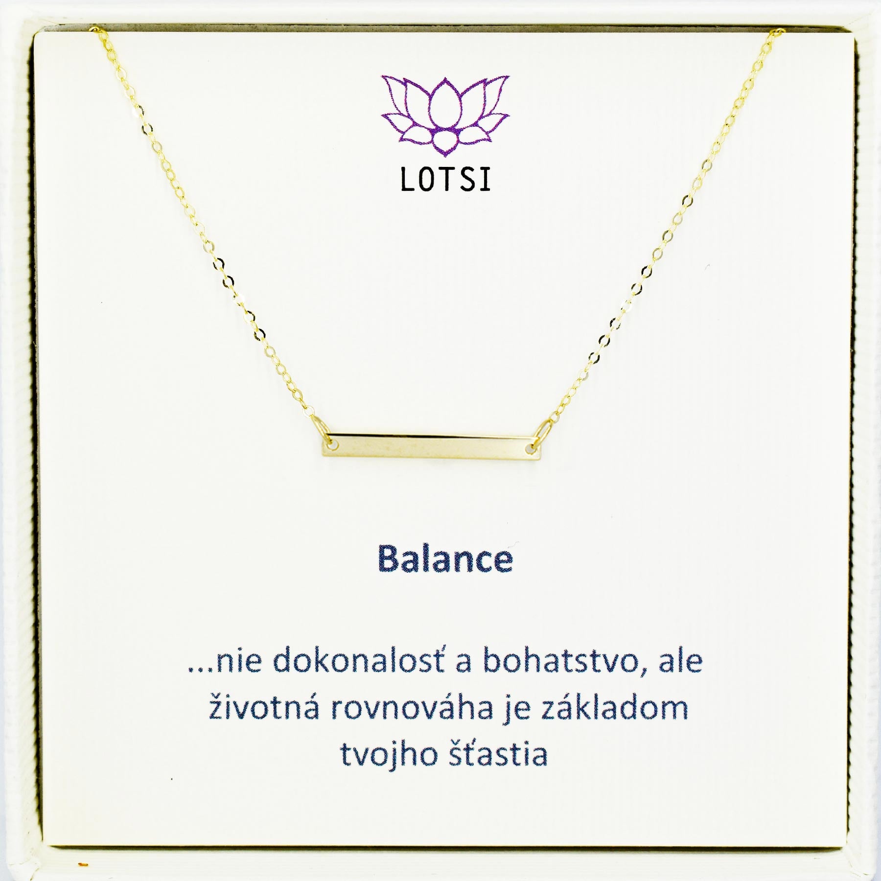 Zlatá retiazka Balance