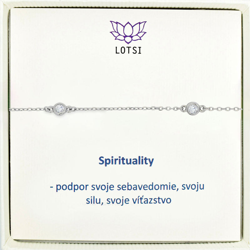 Strieborný náramok na nohu Spirituality