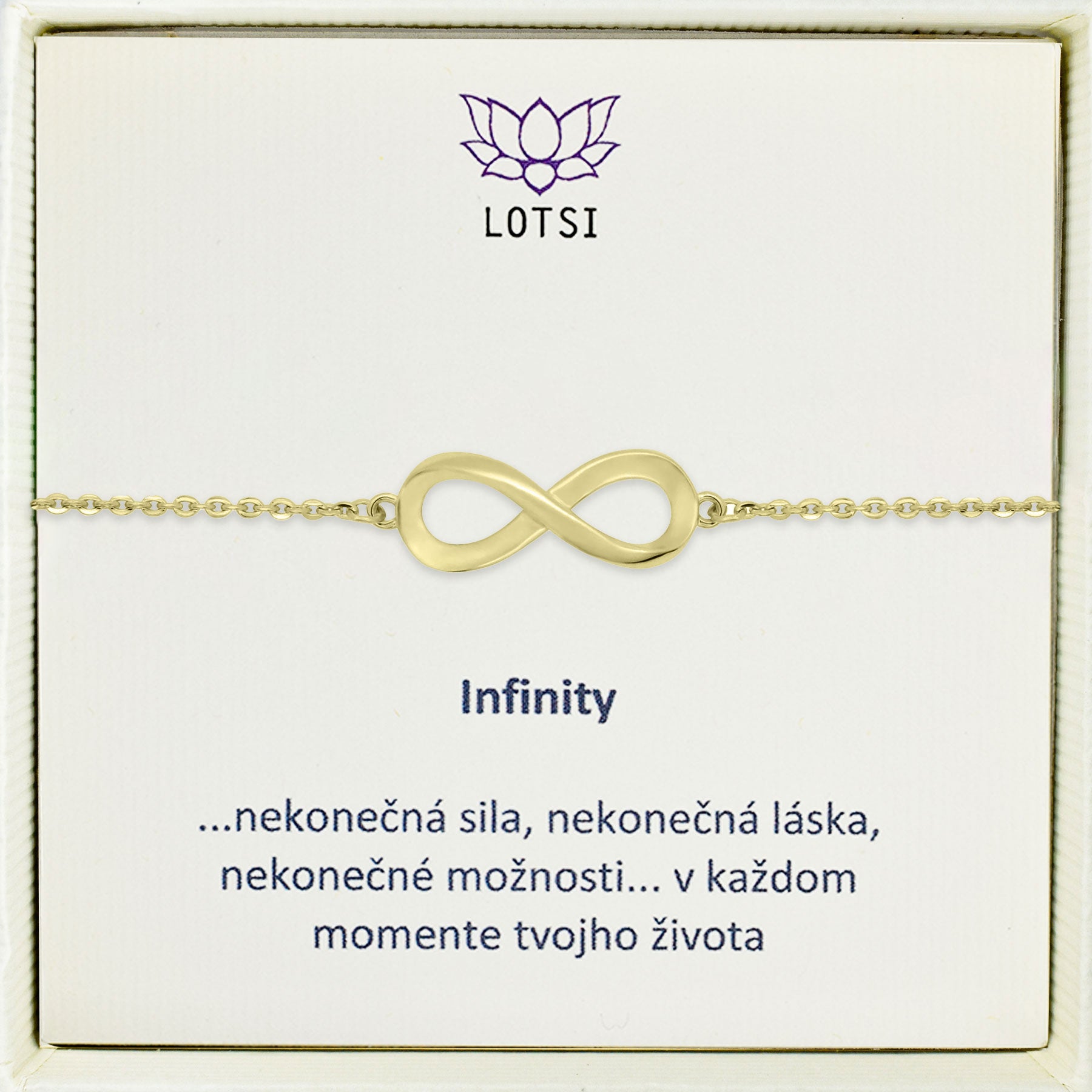 Strieborný náramok Infinity