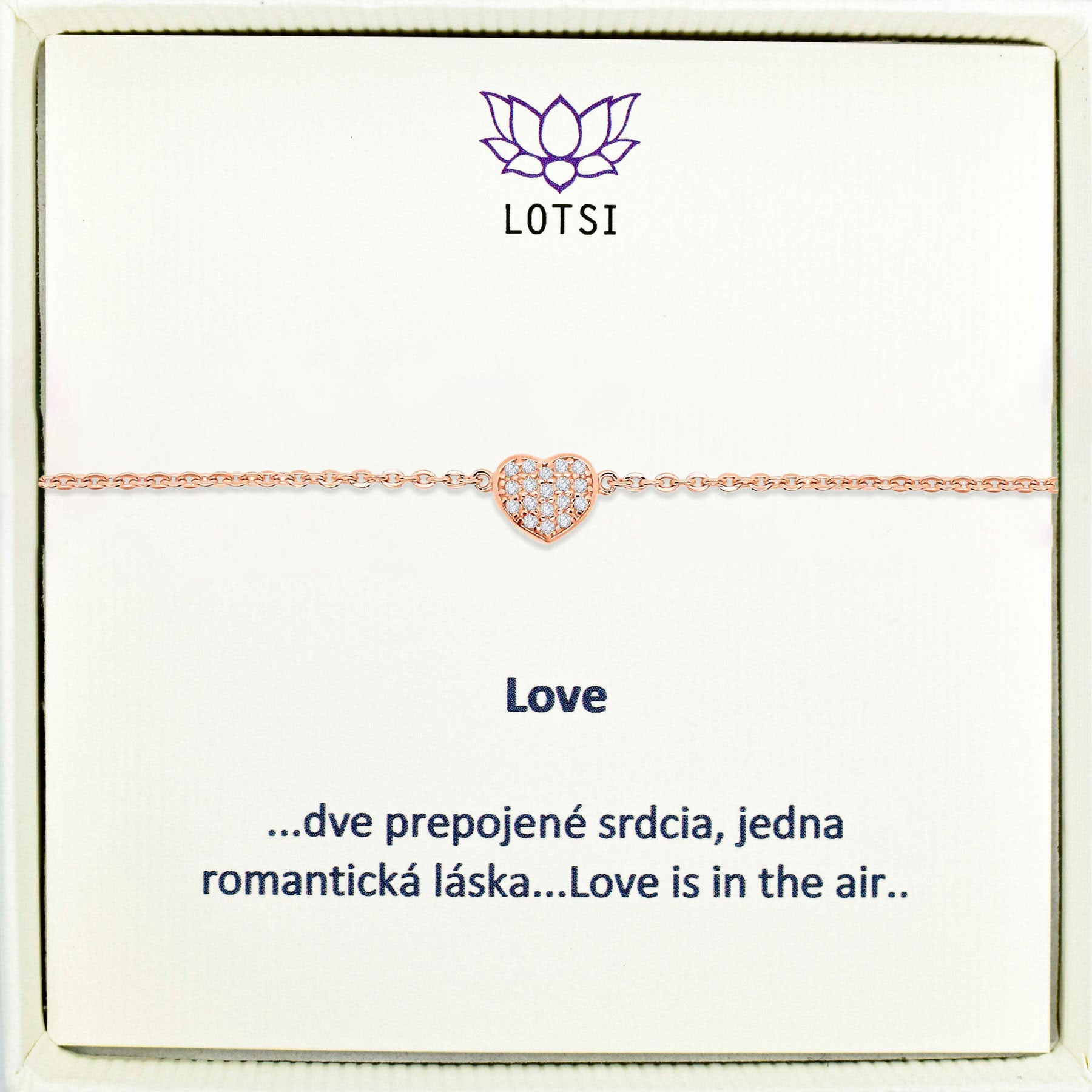 Strieborný náramok Love