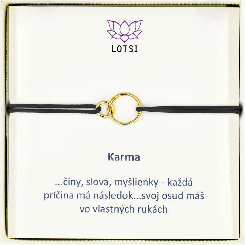 Zlatý náramok Karma