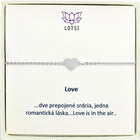 Strieborný náramok na nohu Love