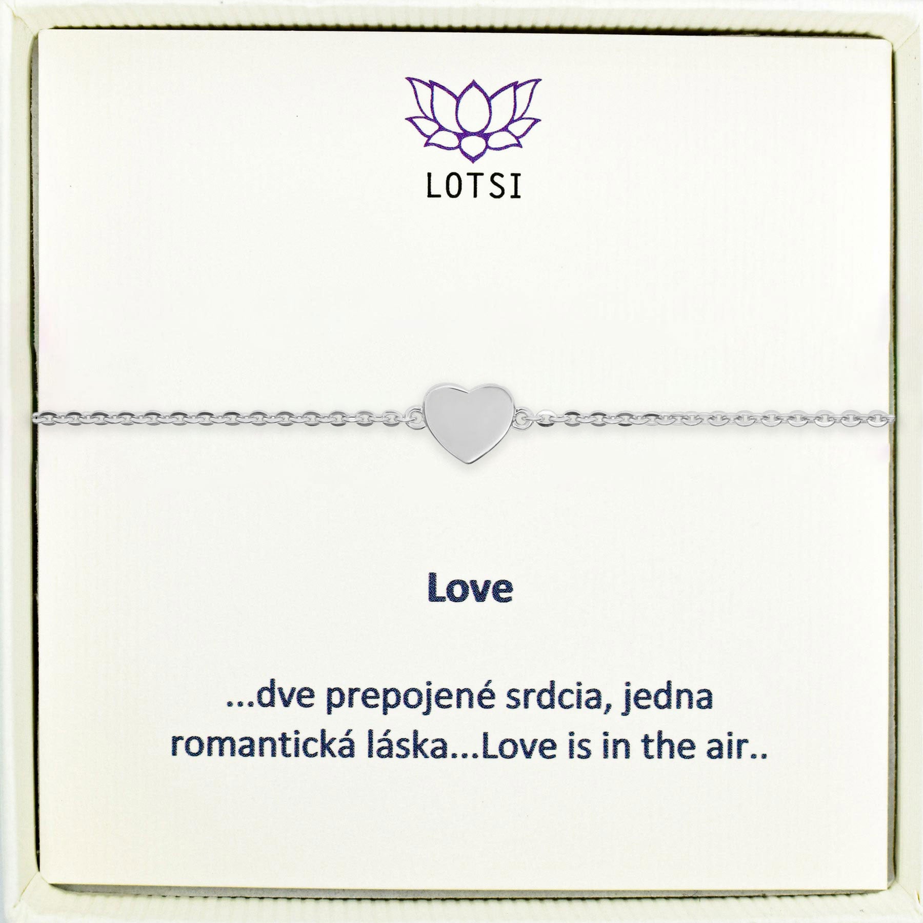 Strieborný náramok na nohu Love