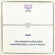 Strieborný náramok na nohu Love