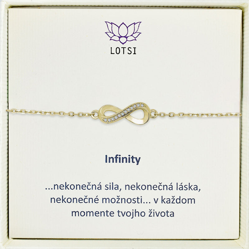 Strieborný náramok Infinity