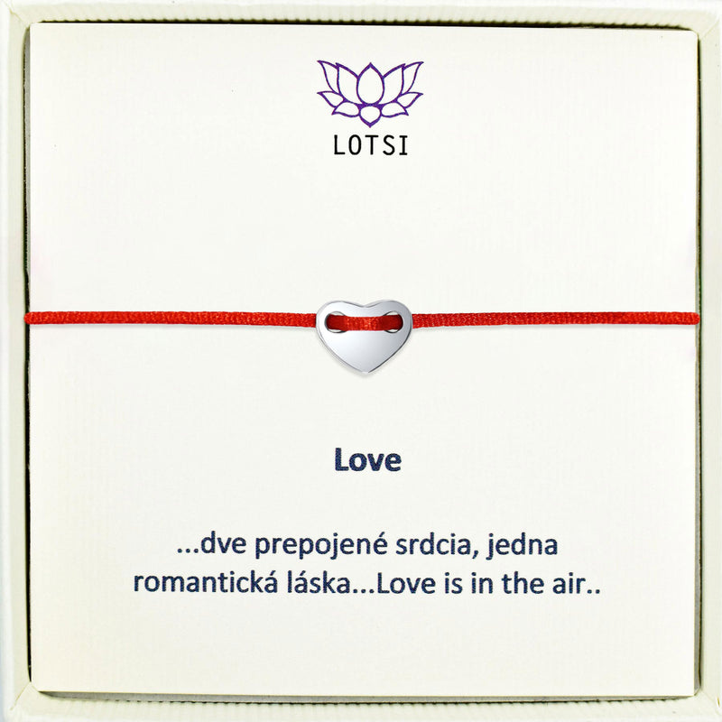 Strieborný náramok Love