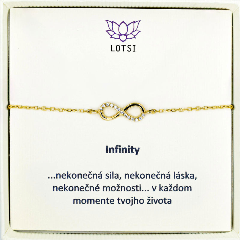 Zlatý náramok Infinity