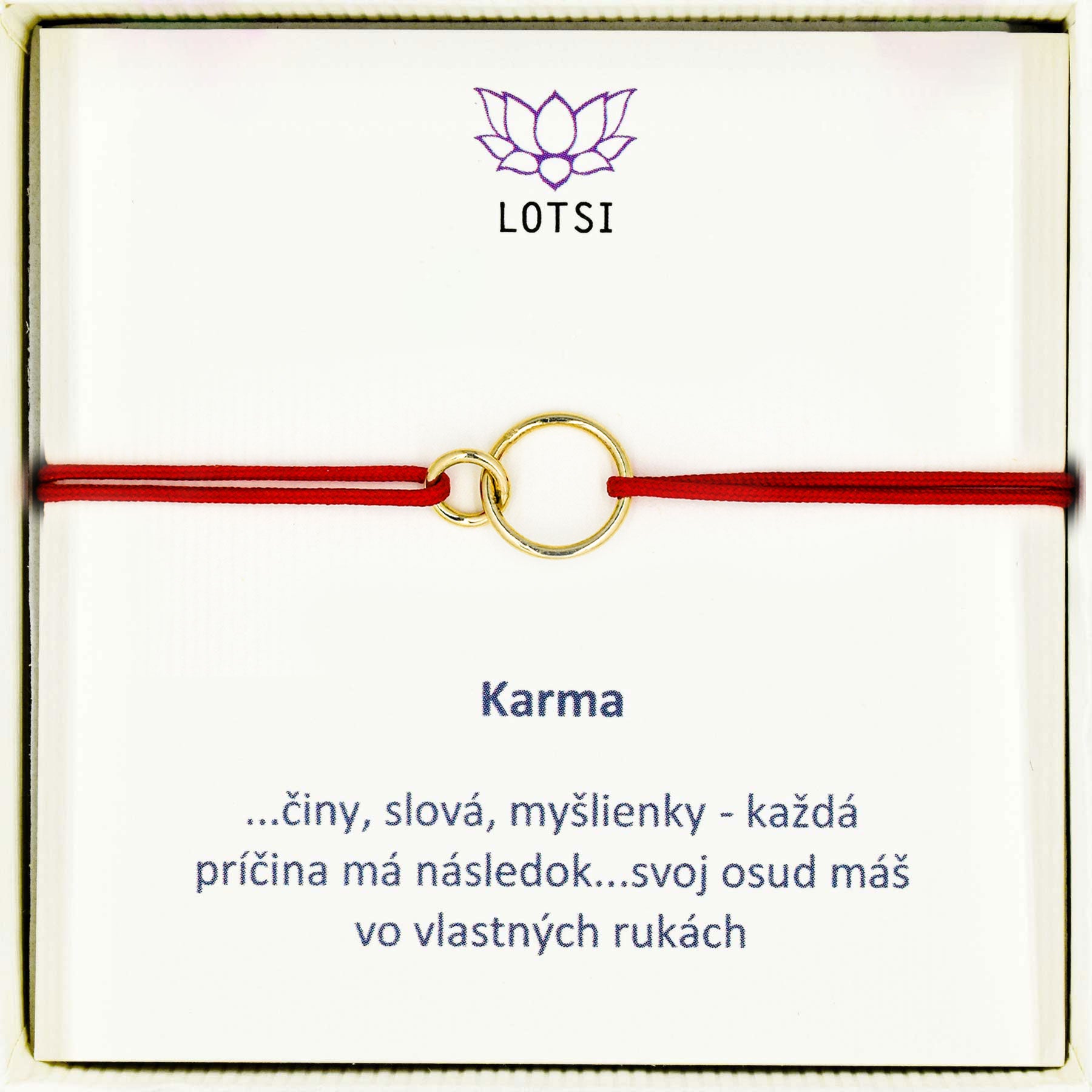 Zlatý náramok Karma