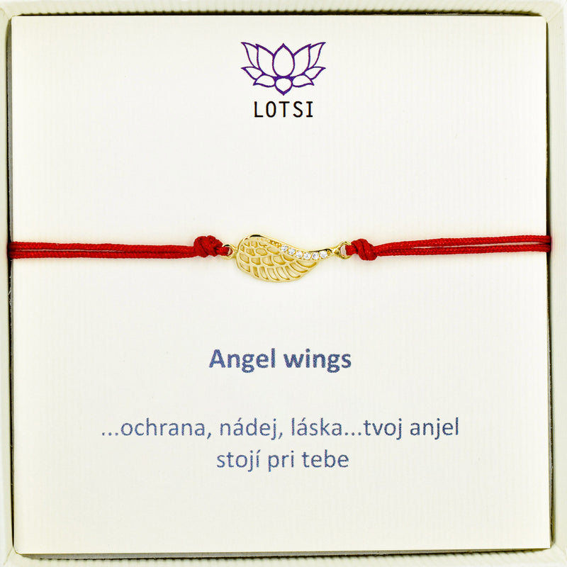 Zlatý náramok Angel wings