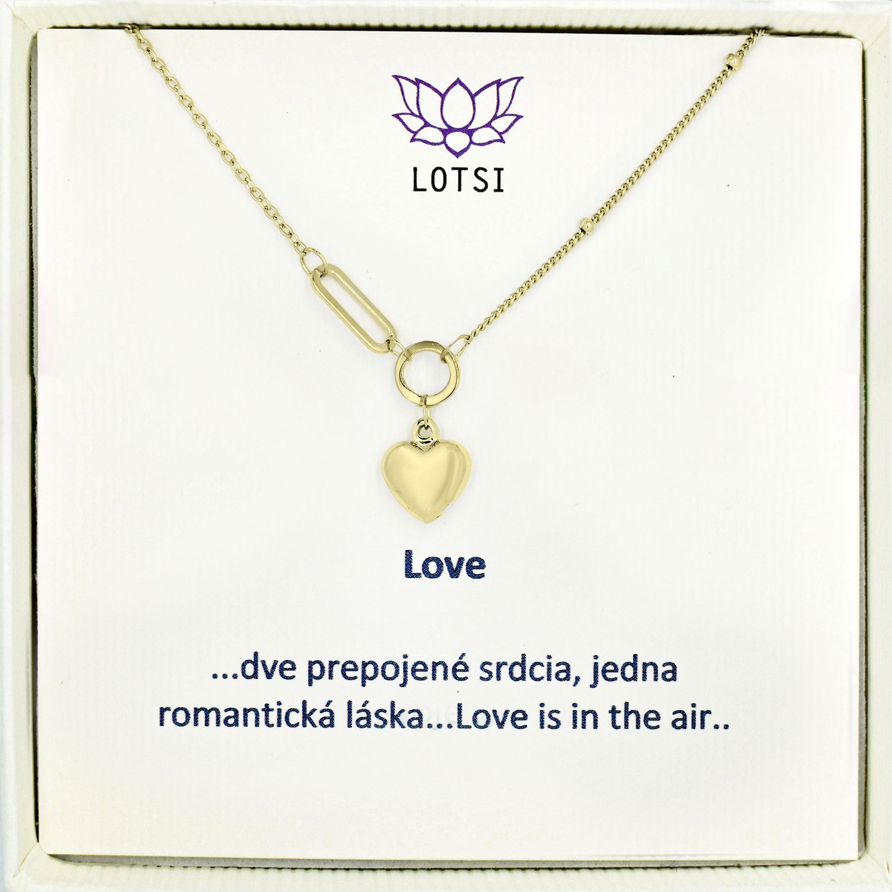 Strieborná retiazka Love