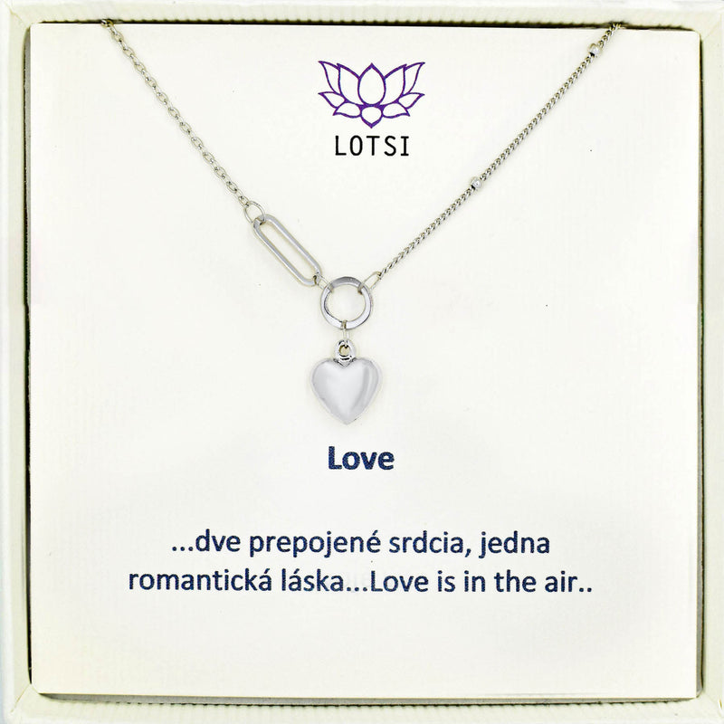 Strieborná retiazka Love