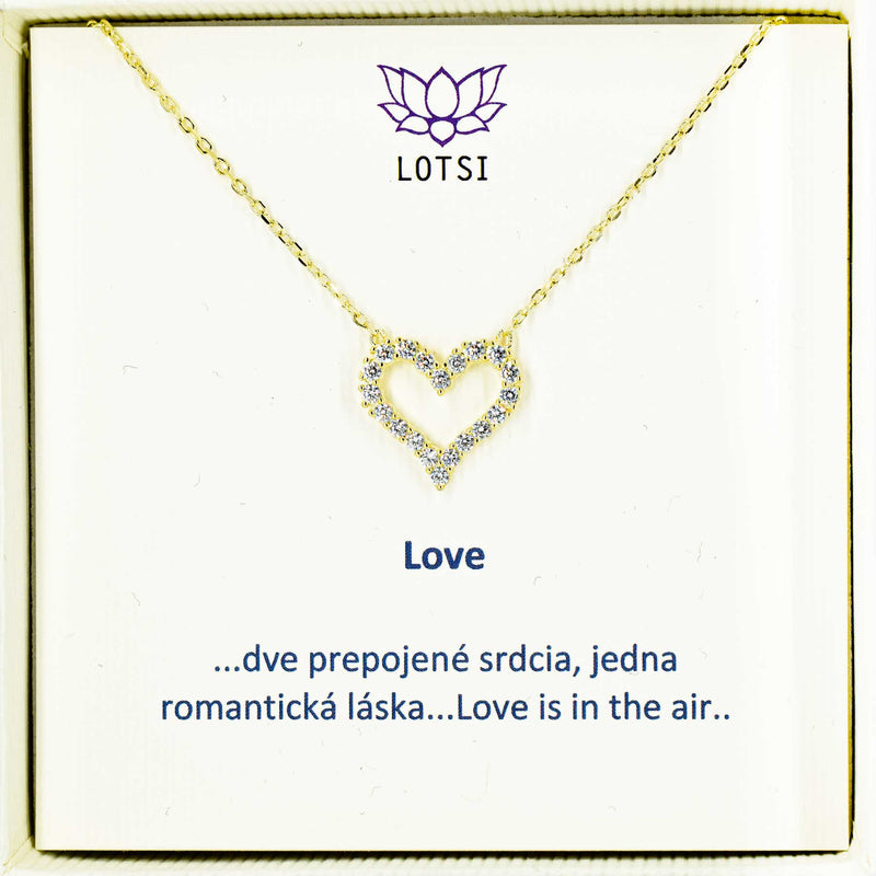 Strieborná retiazka Love