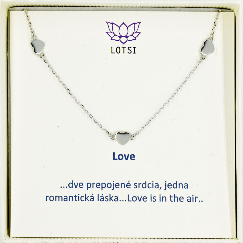 Strieborná retiazka Love