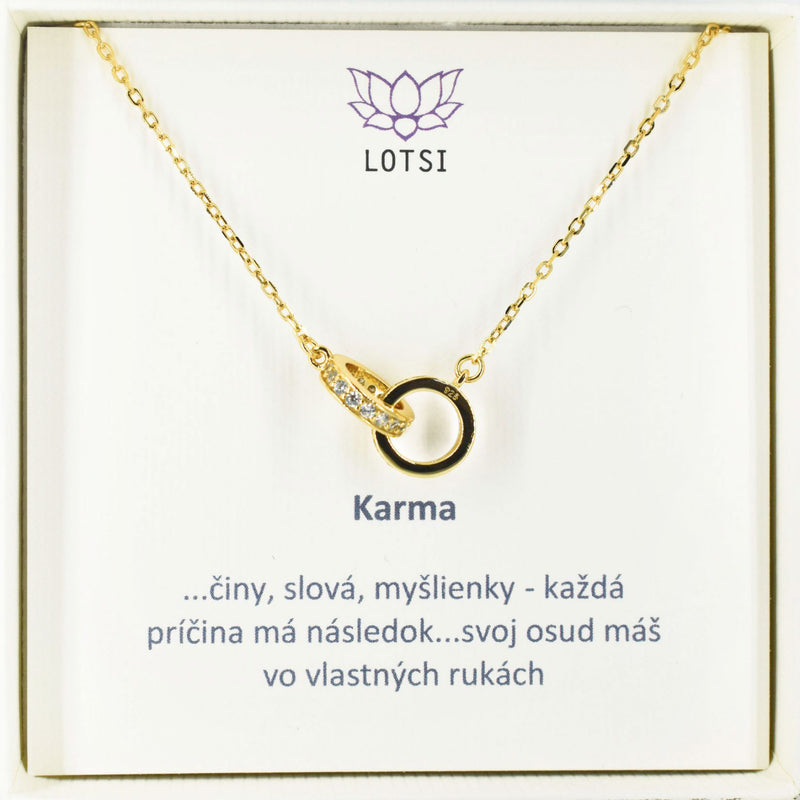 Strieborná retiazka Karma