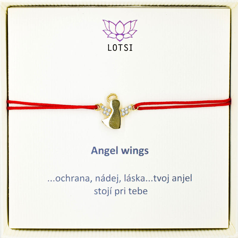 Zlarý náramok s anjelikom
