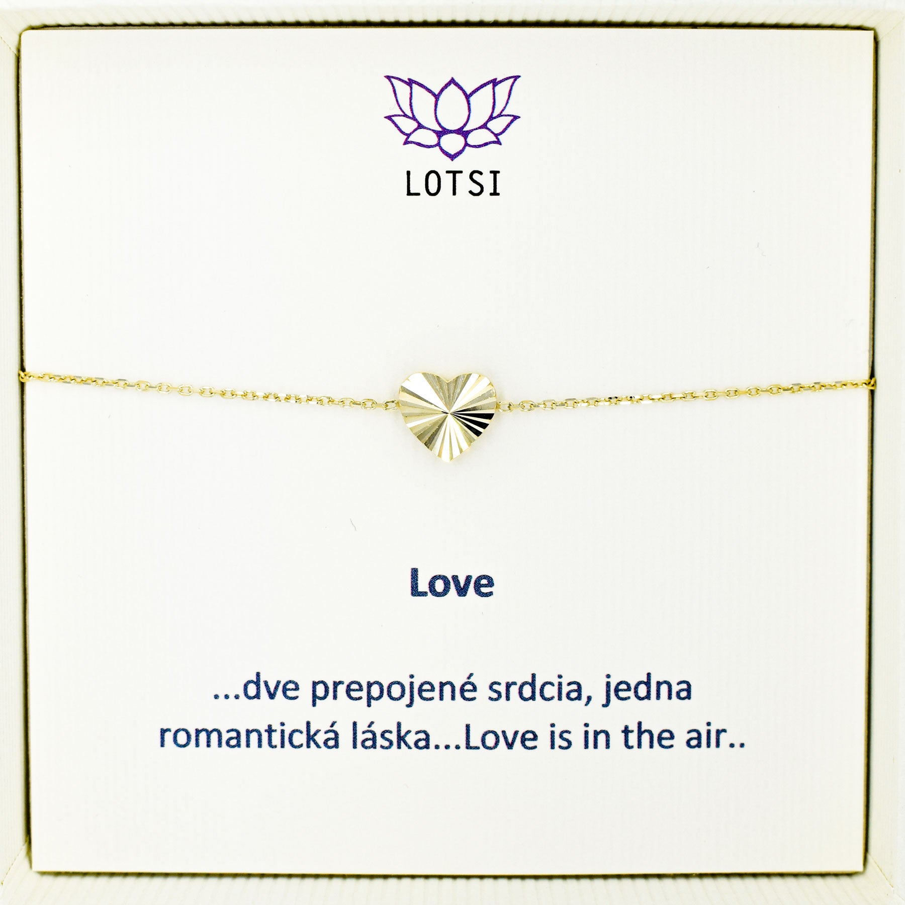 Zlatý náramok Love