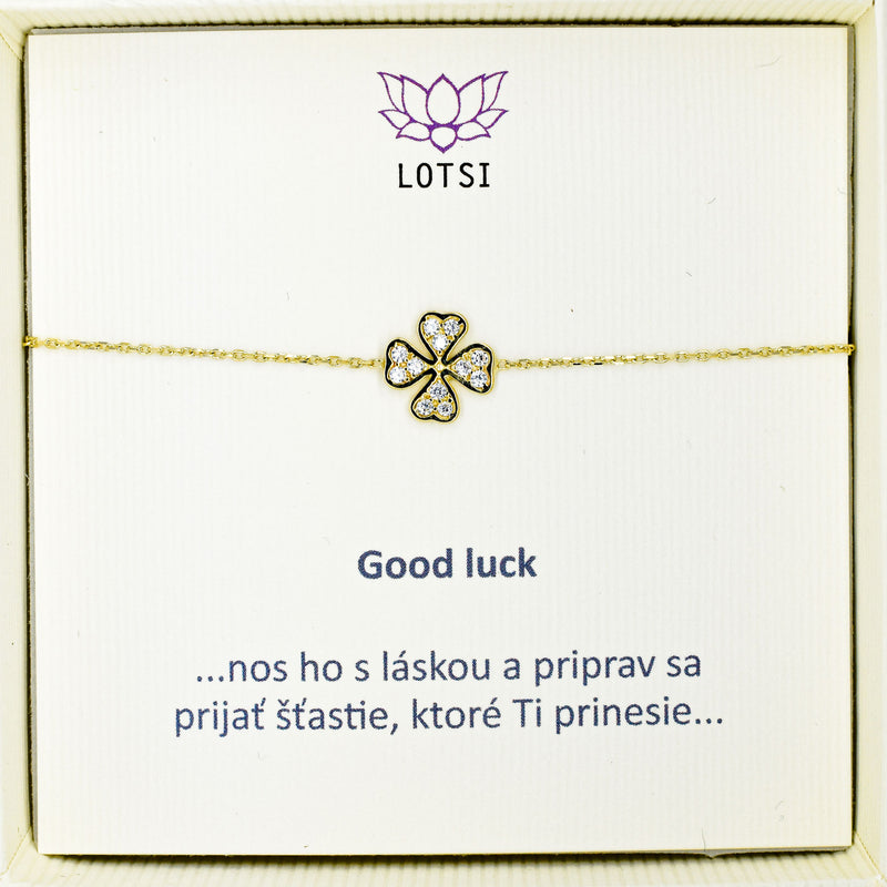Zlatý náramok Good luck