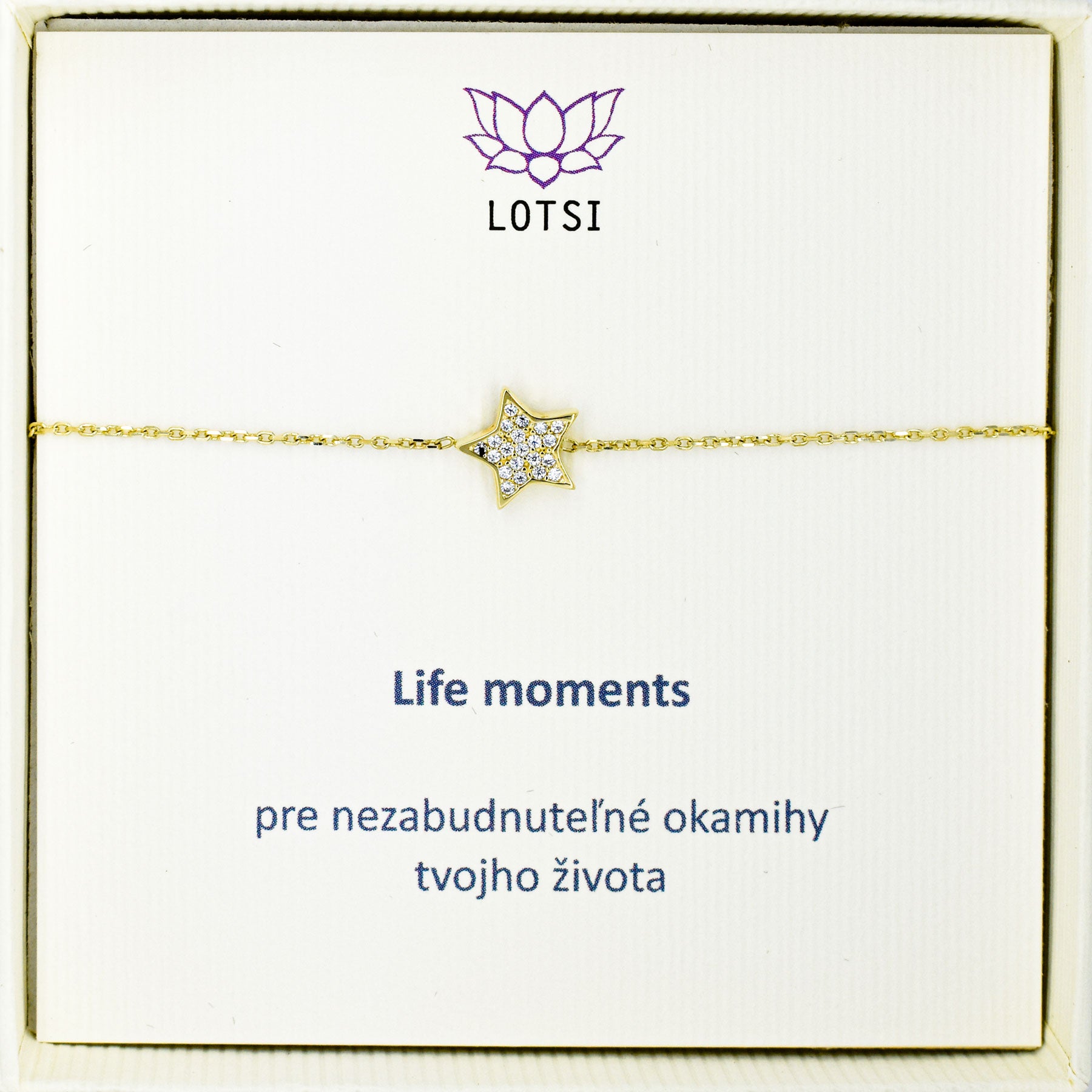 Zlatý náramok Life moments
