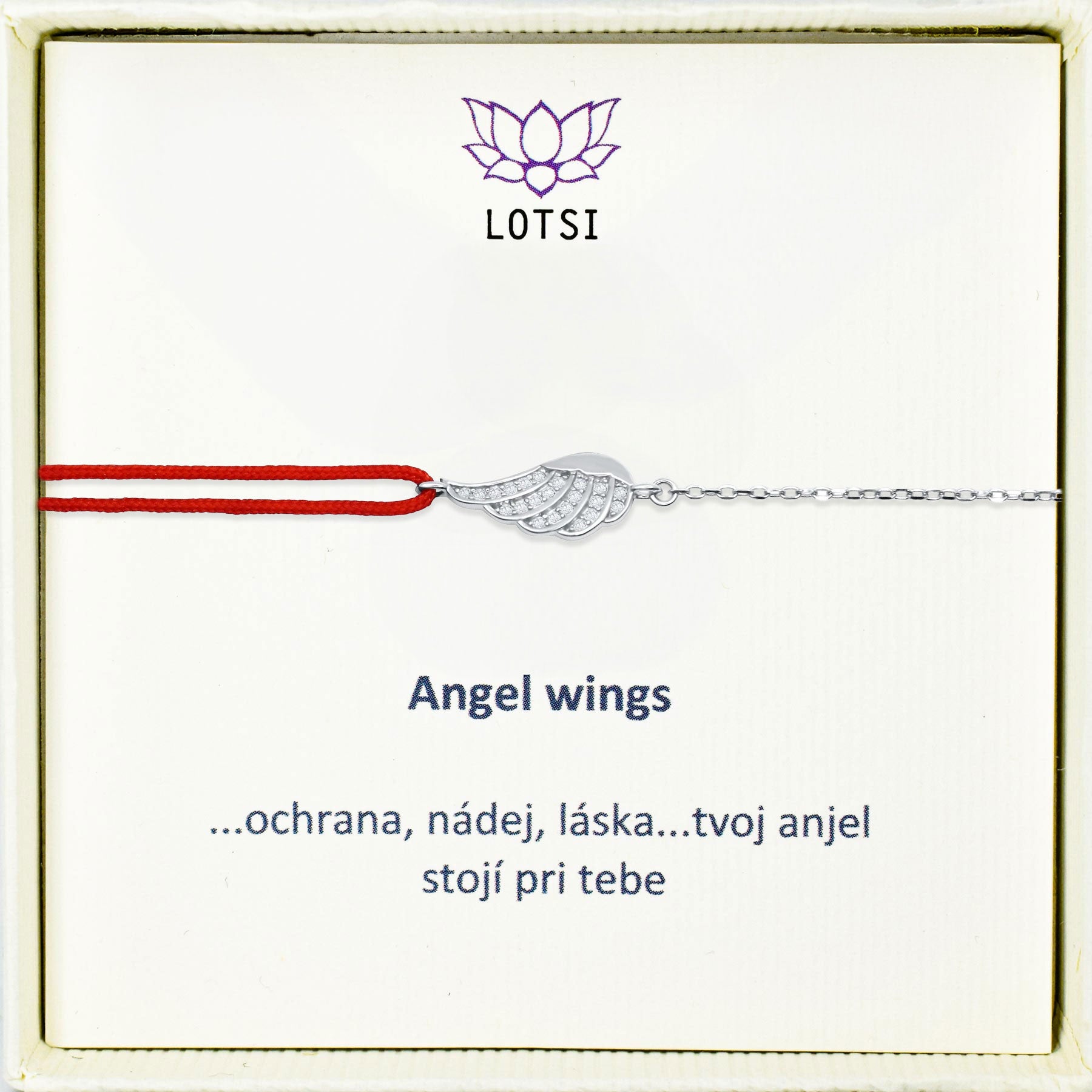 Strieborný náramok Angel wings