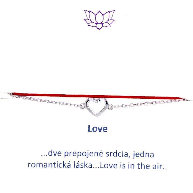 Strieborný náramok Love